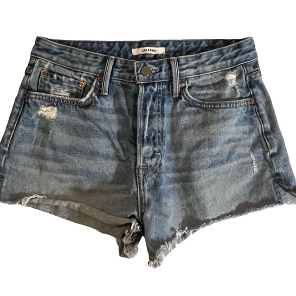 GRLFRND Cindy High Rise Button Fly Cut Off Denim Jean Shorts 27 Boho sexy - Picture 4 of 16